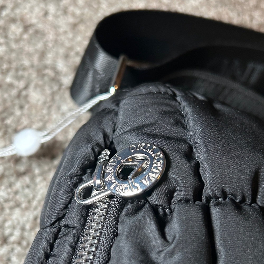 Valentino Black Quilted Puffer Messenger Bag - Picture 3 of 6